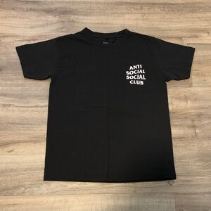 Anti Social Social Club Black Tee with White Logo